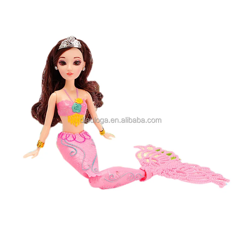 Fashion Beautiful girl Mermaid doll with light with cheap price