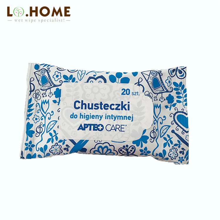 
hot sale female cleaning wet wipes feminine hygiene ph balanced wet wipes intimate hygiene feminine wipes 