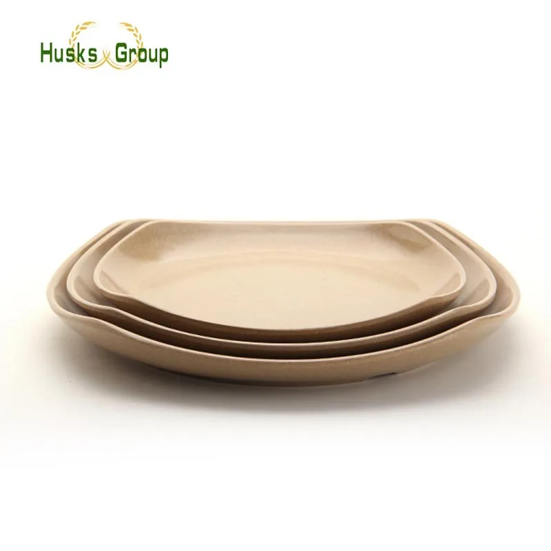 Restaurant Reusable Rice Husks Fiber Plate