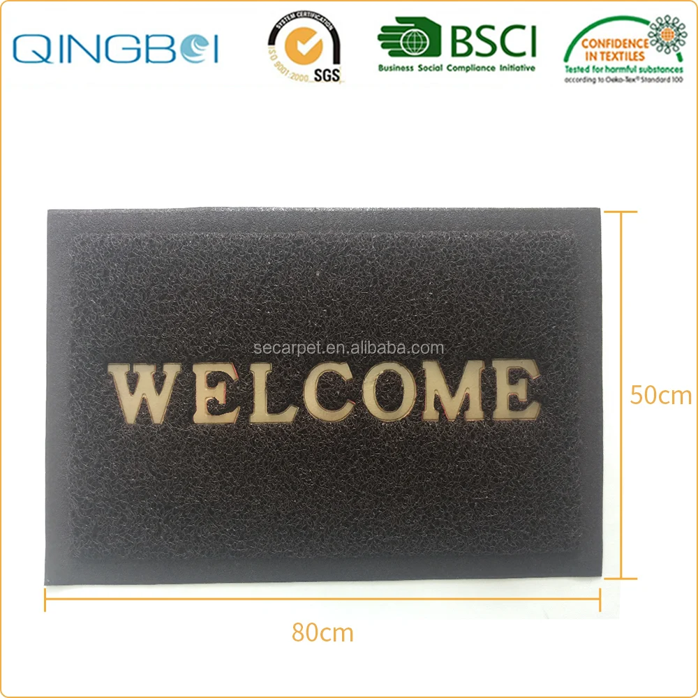 
2017 Welcome Brown Pvc Coil Door Mats Front Rugs 