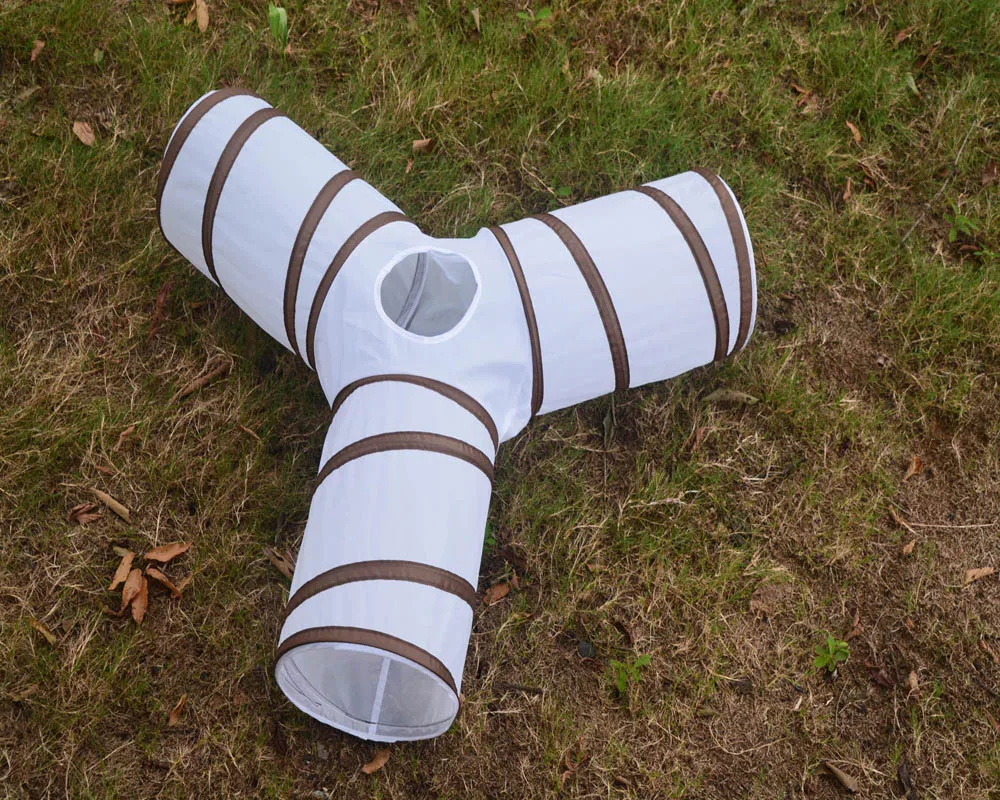 
3-way cat foldable toy tunnel dog agility tunnel, pet dog tunnel 