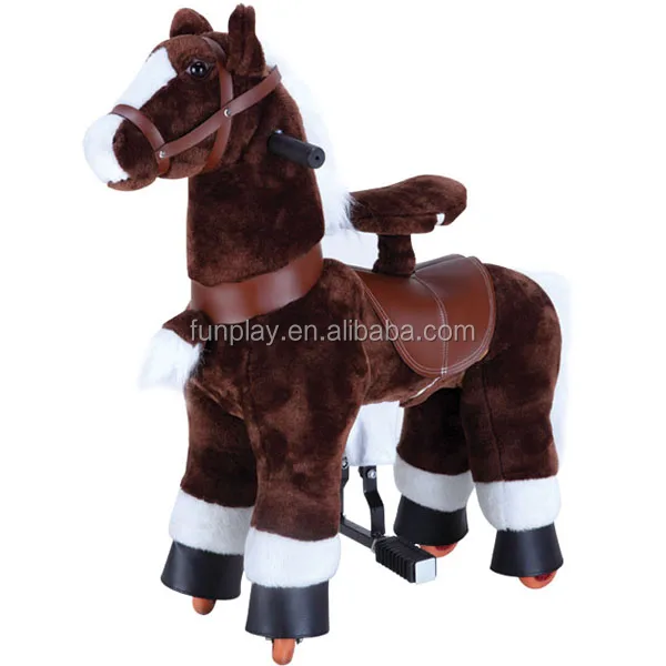 Plush riding horse toy,riding horse walking toys,walking horse riding toys for sale