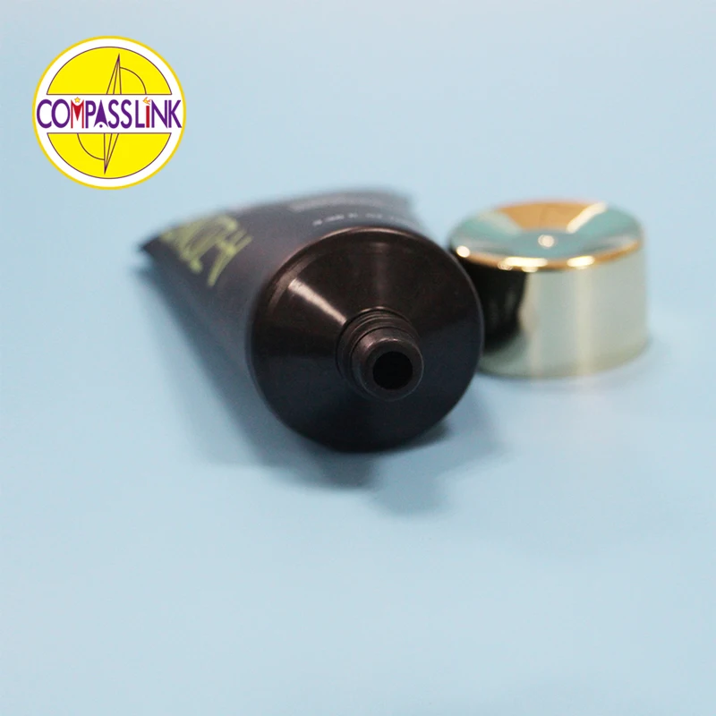 
2021 new Empty 150g Black Matte Hot Stamp Conditioner Cosmetics Packaging PE tube 