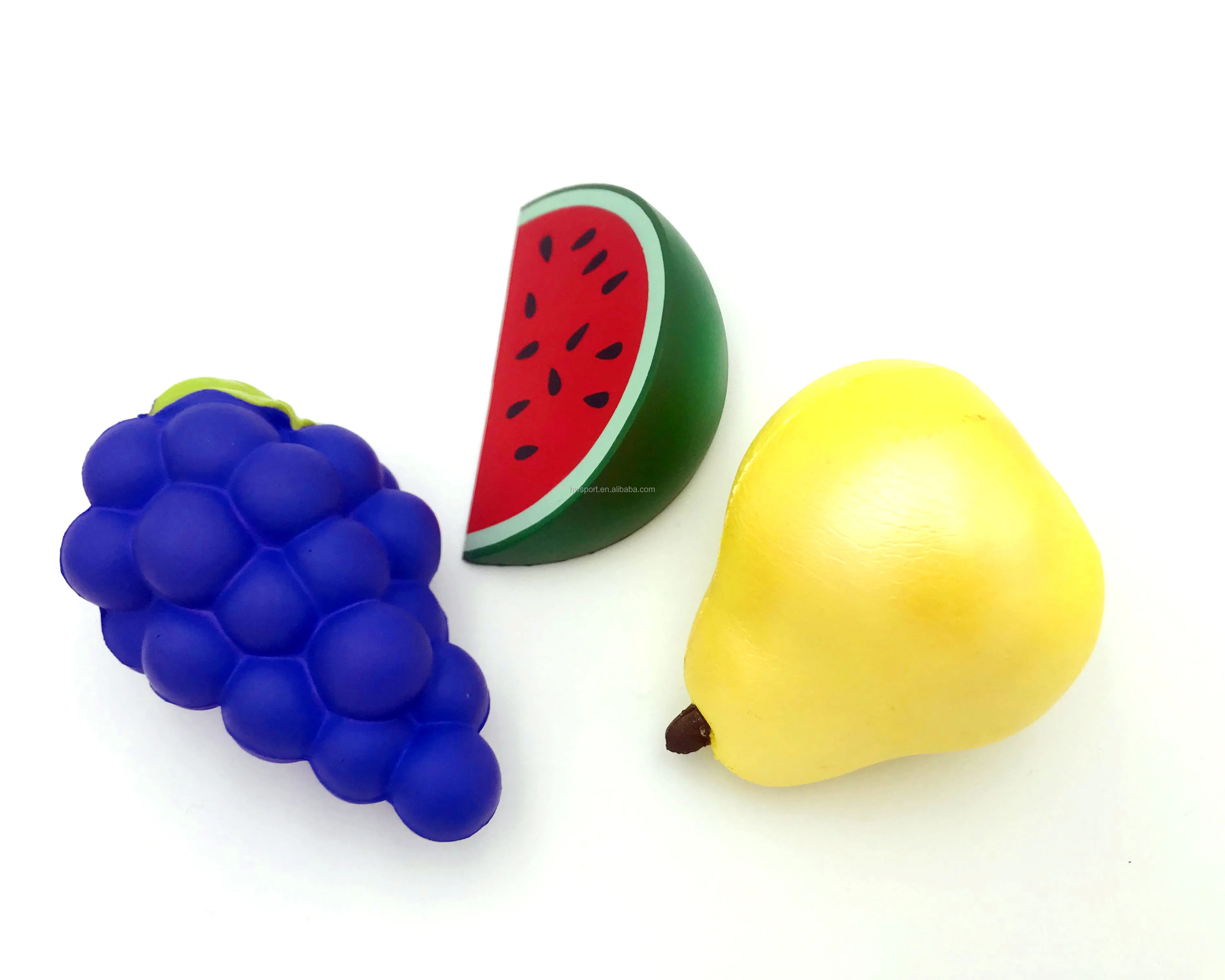 Custom PU Antistress Toy Fruit-Style Stressed Relief Ball Soft Grape/Pineapple/pear Squeez Toys Cheap Stress Ball