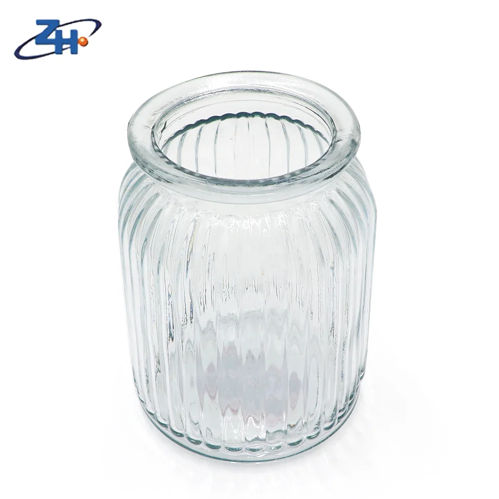Storage Jar Lid Food Custom Storage Bottles & Jars Minimalist Cover Glass Set Hot Selling Round Shape Clear Glass with Ceramic
