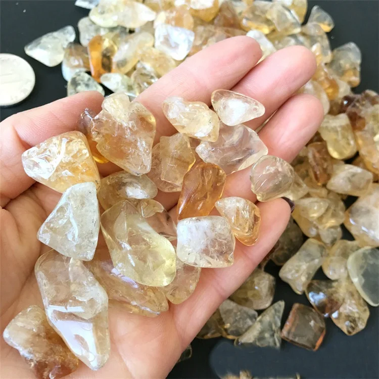 New Products Natural Citrine Tumbled Stones For Decor Decoration