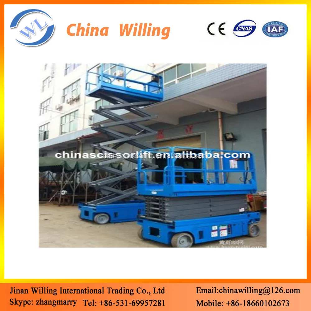 Завод scissor типа самоходные вертикальной человек лифт стол с CE