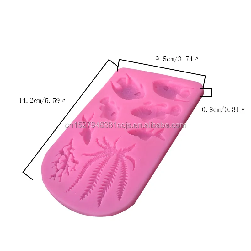
3D Cute Sea Fish Shell Mold Fondant Chocolate Candy Molds Cupcake Baking Silicone Mould DIY Cake Decorating Tools 