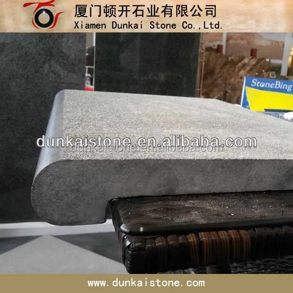 
black granite tile stair bullnose 
