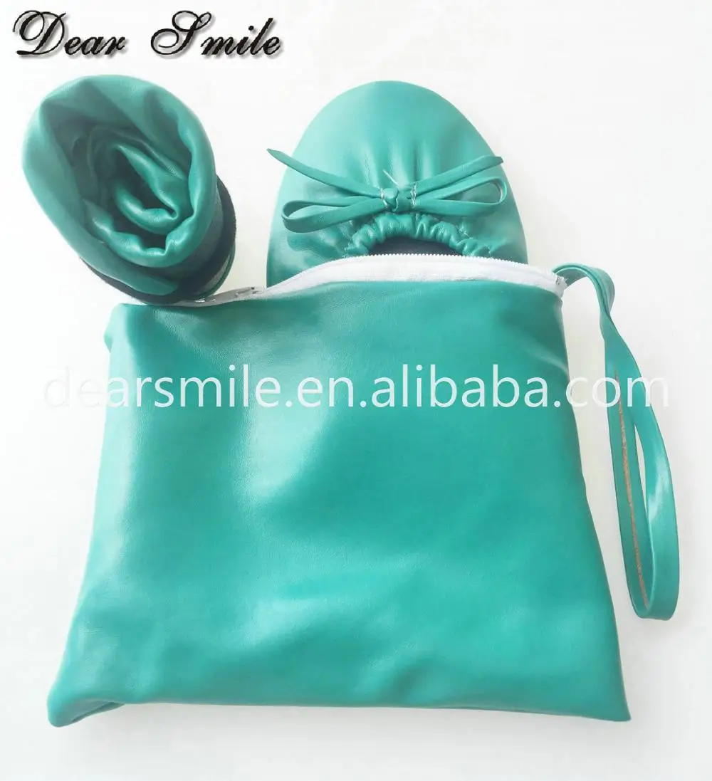 Fashion colorful women fold up shoes with purse for wedding guests