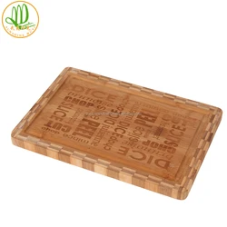 Factory Customizable Non-toxic Safety Bamboo Wooden Cutting Block Chopping Board For Kitchen