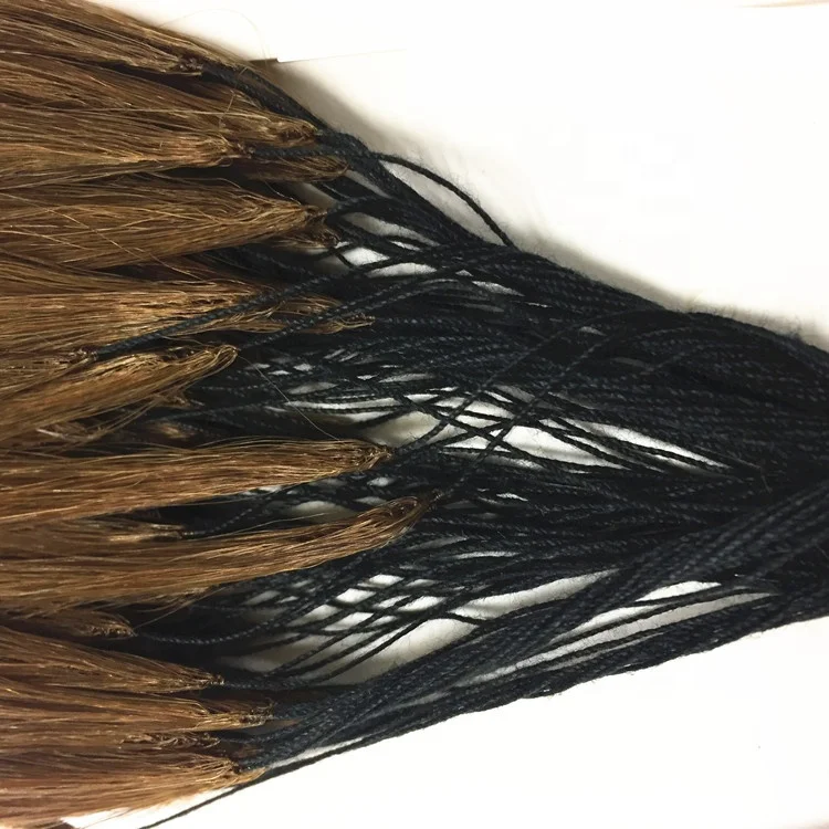 
100% Chinese virgin hair factory direct feather line in natural hair extensions 