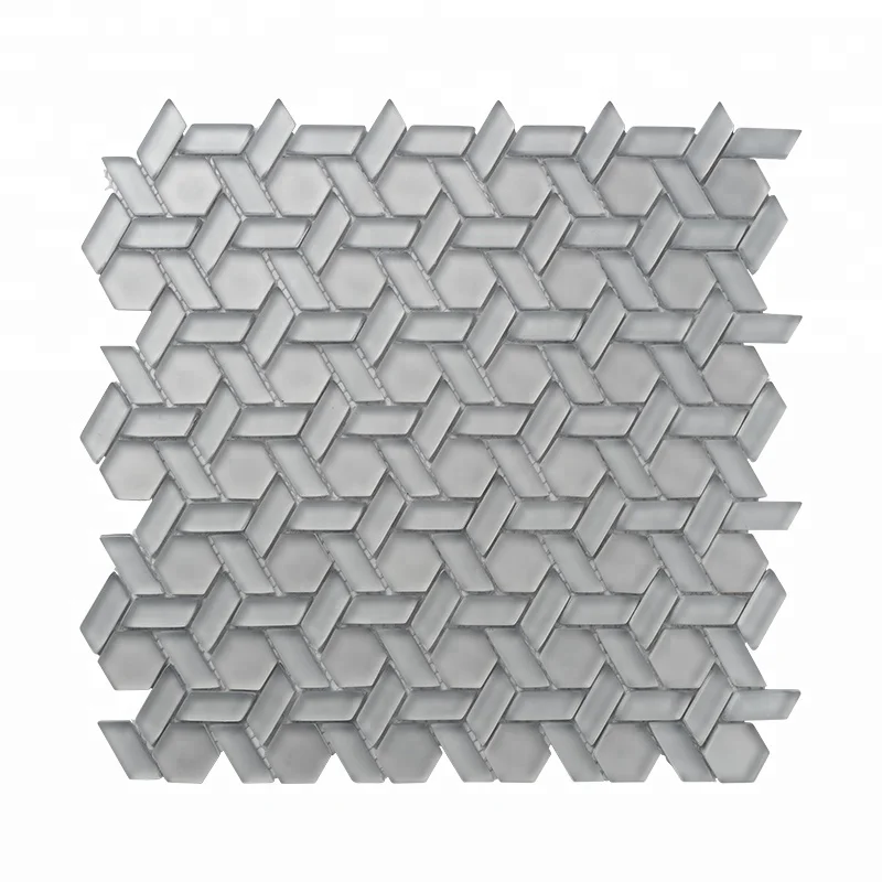 Random Kitchen Splashback Hexagon 8mm Thickness Matt Glass Mosaic Tile