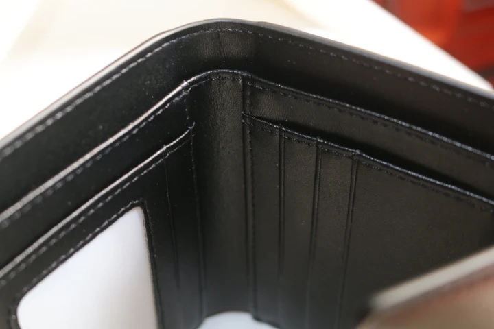 Ladies long PU leather black purse card bag fashionable wallet