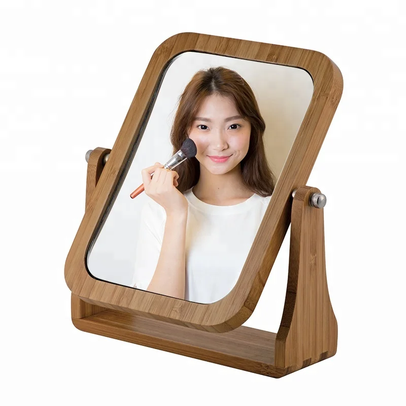 Туалетное зеркало со светодиодной подсветкой, квадратное настольное зеркало для макияжа, сделано в Китае