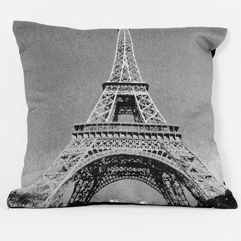 Classic Black and White Photo Design Pillowcase Cheap Price Decorative Pillows Cushion Cover for Bed Sofa Seat
