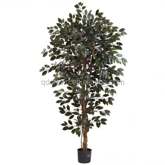 Cheap ficus tree bonsai big benjamin banyan artificial trees house yiwu factory artificial plant for home decoration