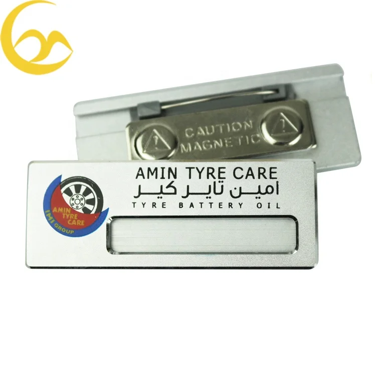 
Custom Made Magnetic Back Name Badge / Name Tag With Your Logo 