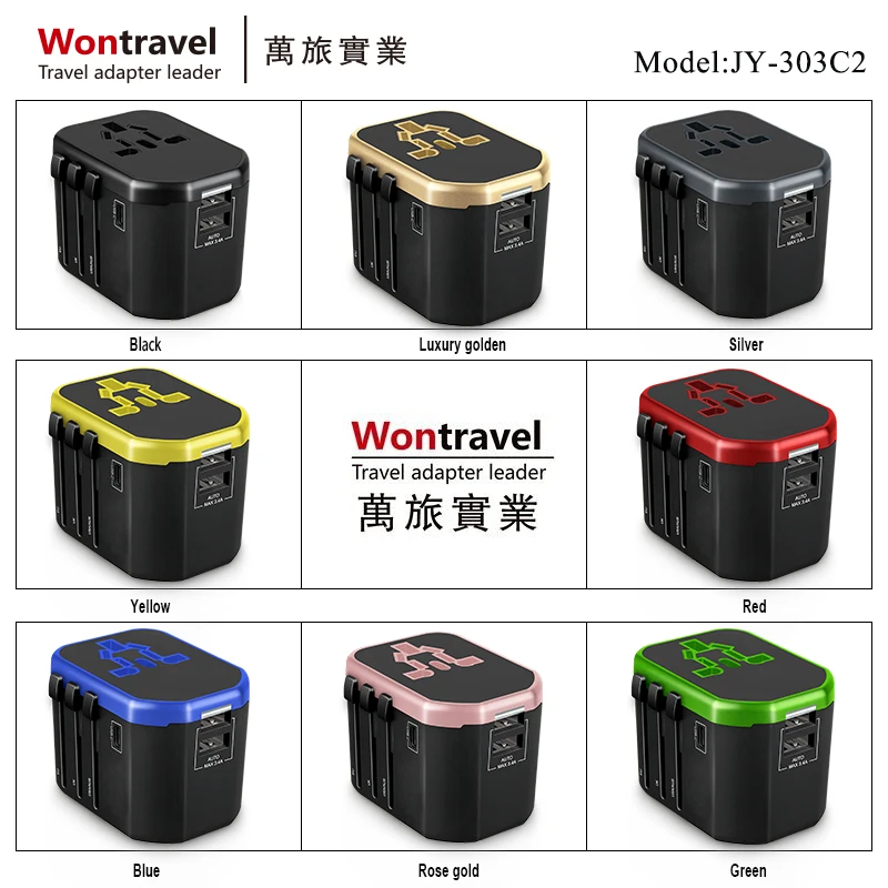 Electric Plug Socket International travel adapter Universal USB Power Charger Converter EU UK US AU Plug