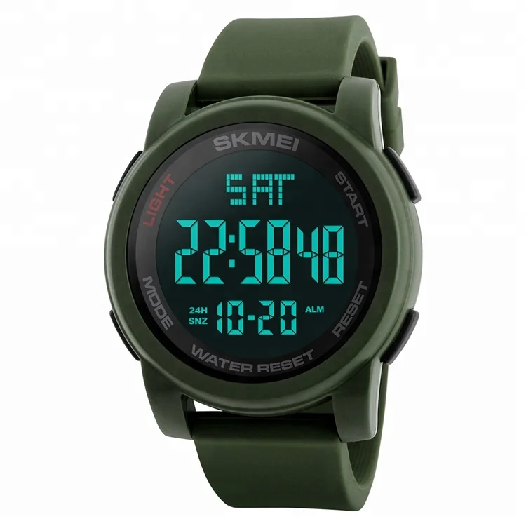 skmei 1257 hot sale waterproof chrono alarm digital mens wrist sports watch