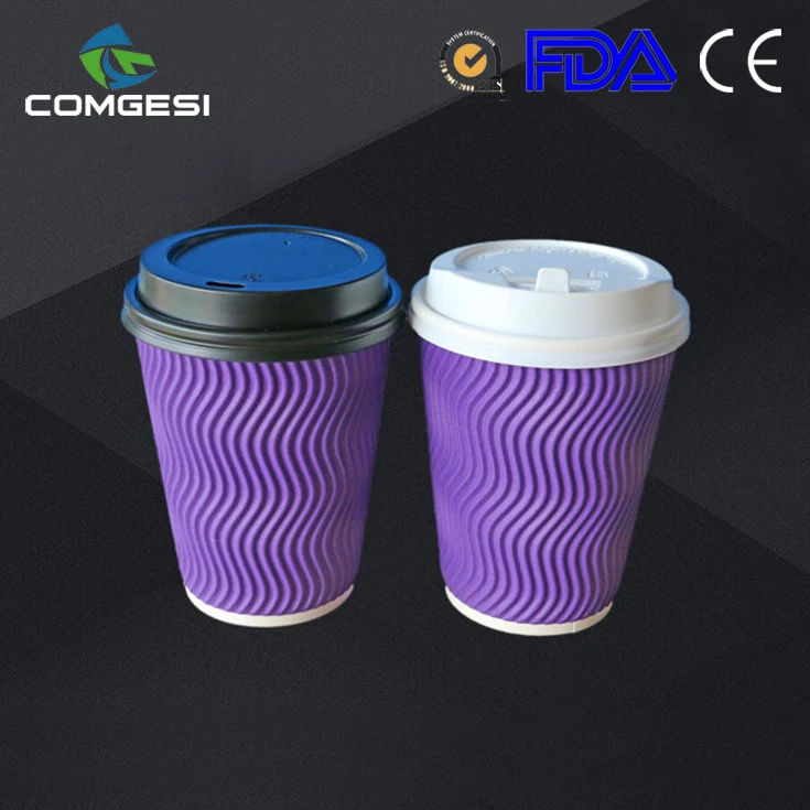 Manufacturer Supply Wholesale Recyclable Cheap Custom Branded Color Printed Business Disposable coffee paper cup 10oz