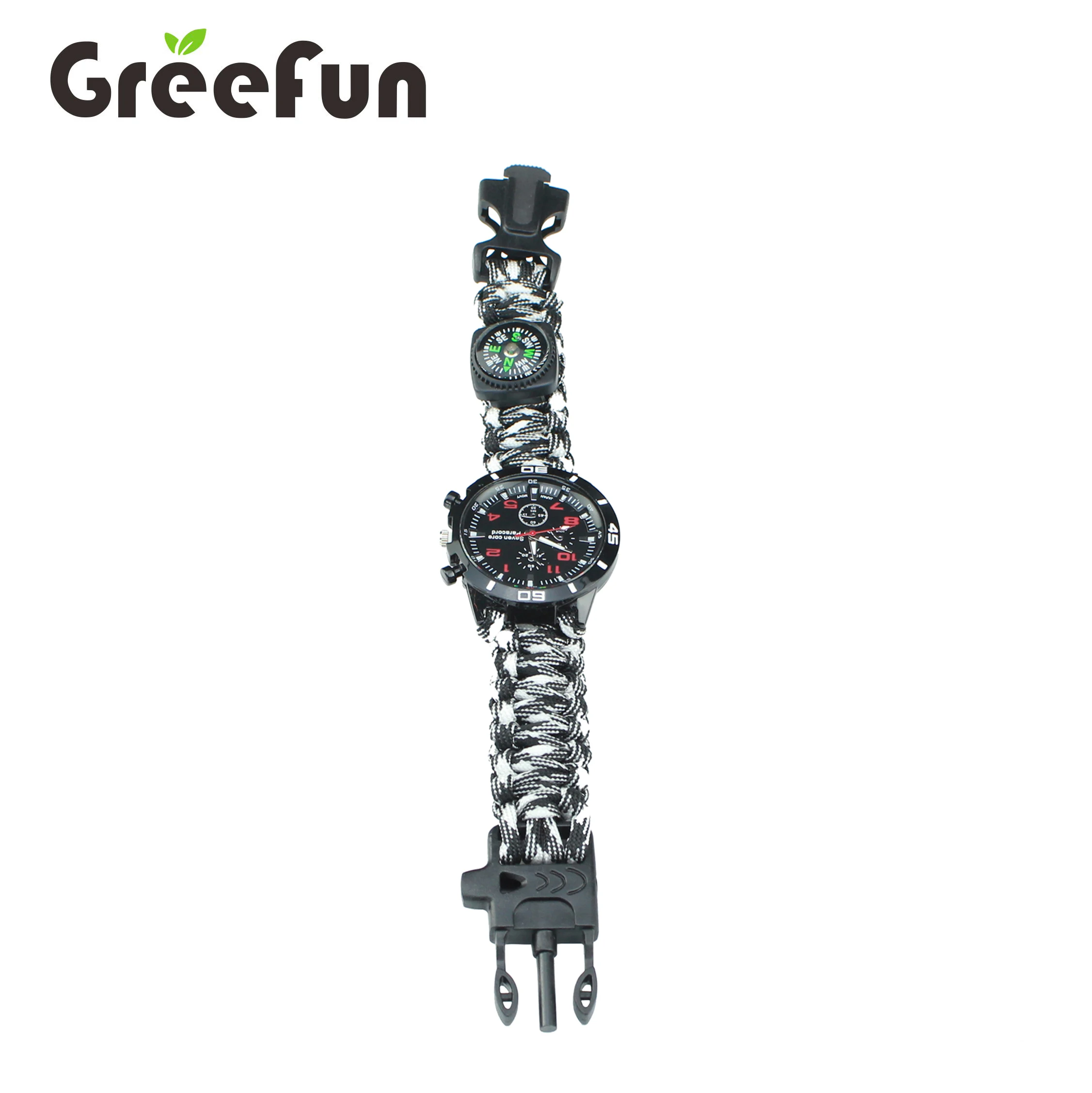 Outdoor Custom Paracord Bracelet With Knife Compass Watch Survival Emergency Kit Wholesale High Quality Survival Bracelet Watch