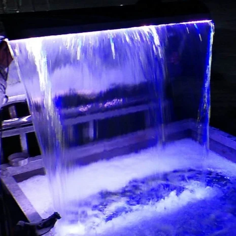 
Above Ground LED Control Waterfall Indoor Wall Cascade Waterfall Fountain For Water Pool 
