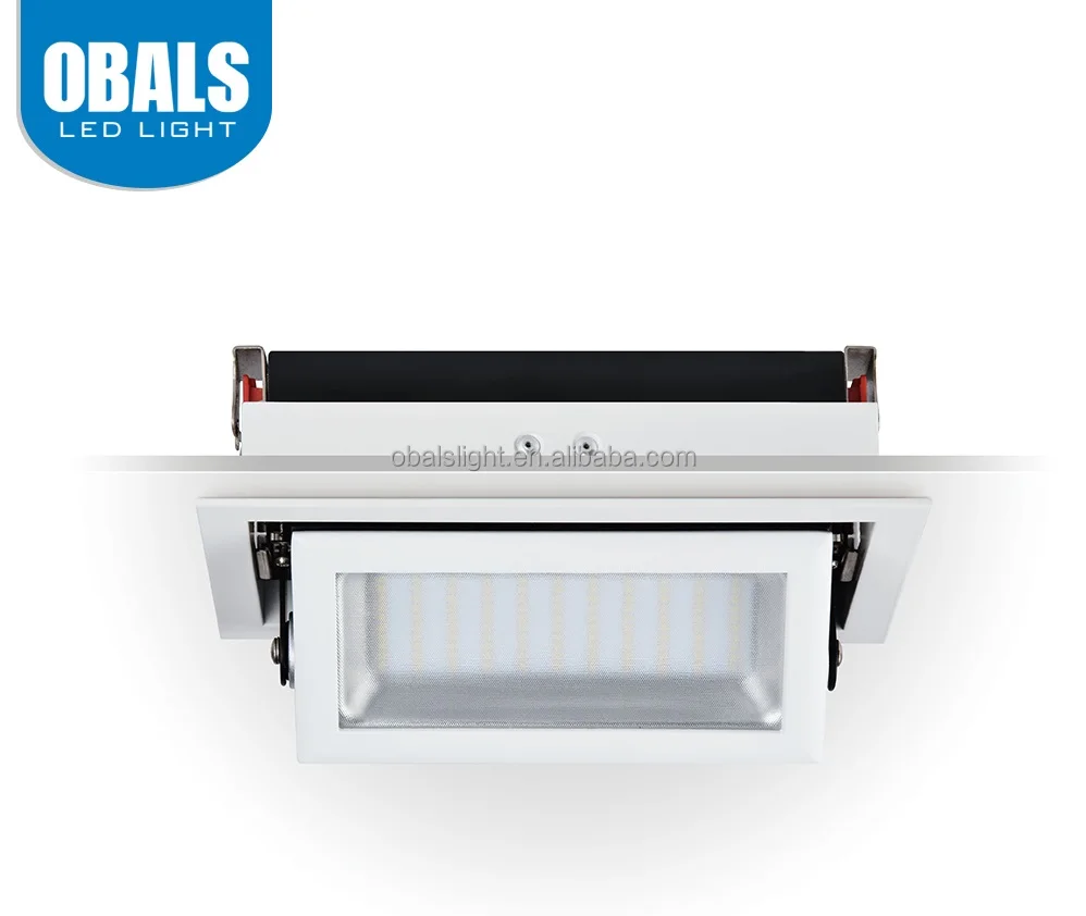 Приятный дизайн 38 Вт квадратный алюминиевый корпус встраиваемые светодиодные светильники