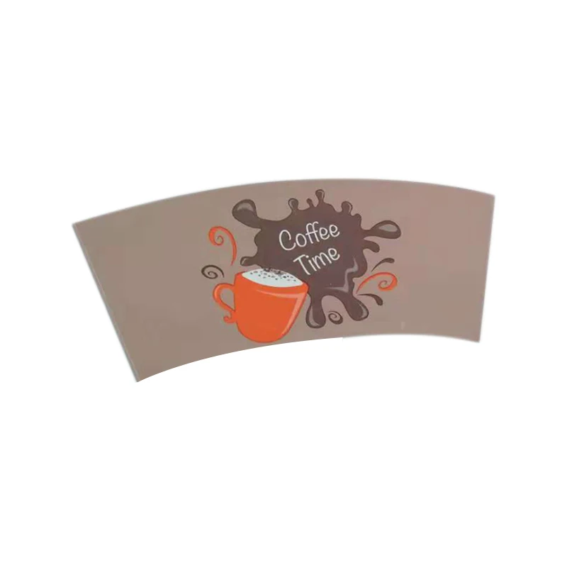 
Custom Printed Disposable Paper Cups Sleeve/ Fan For Hot Coffee For 6oz/7oz/8oz/9oz/12oz 