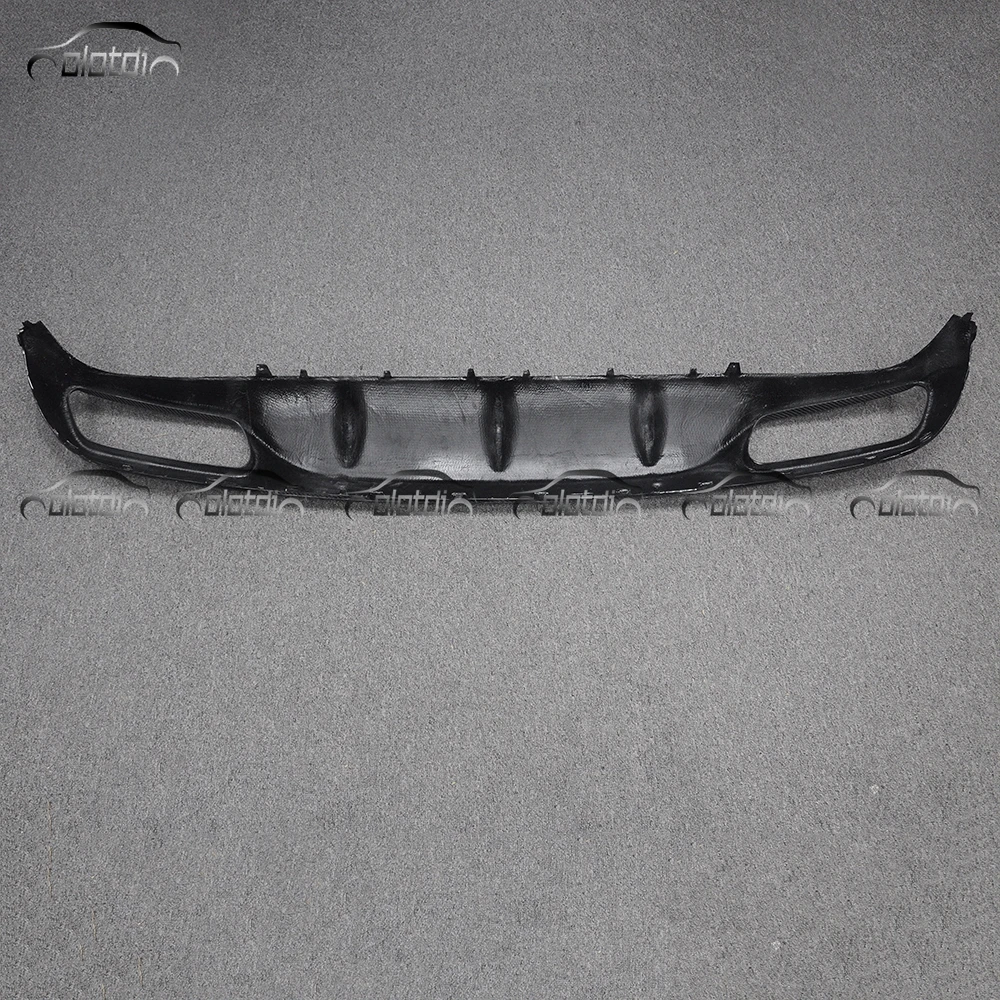 A Style Carbon Fins Spoiler Winglet Splitter Rear Bumper Lip Diffuser for Mercedes Benz W205 C205 C43 C63