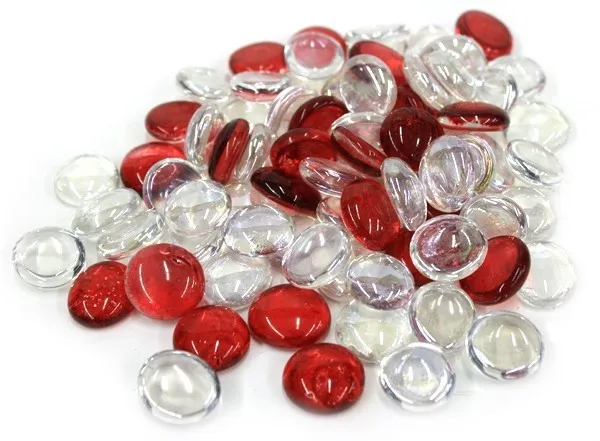 Clear Crystal Flat Glass Marbles For Home Decoration