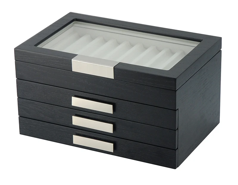 Large Fountain Pen Holder Wooden Display Box