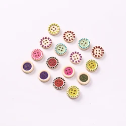 Laser Engraving Black Wooden Button For Clothes