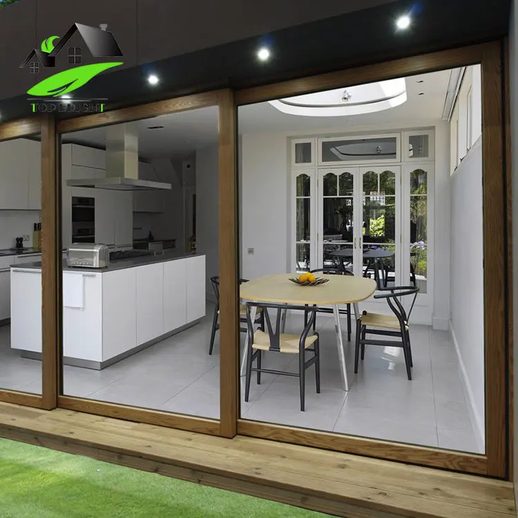 
Garden Soundproof Tempered Glass Aluminum Alloy Sliding Partition Doors 