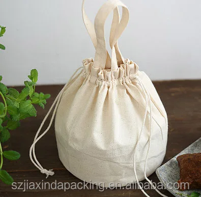 Eco- Friendly Cotton Packaging Bag With Handle and String