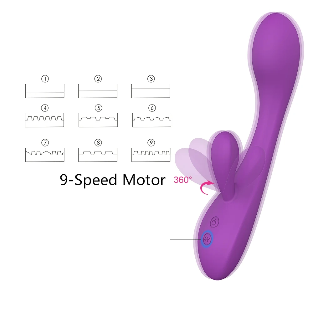 free sample USB Rechargeable G Spot Rabbit Vibrators Vagina Dildo Stimulation for Adult Sex Toys for Women and Couples