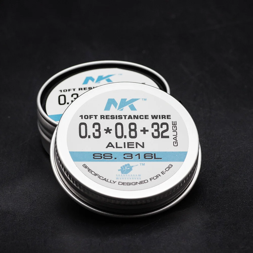 NK stainless steel alien wire 10ft flat clapton wire SS316L resistance heating wire for prebuilt coil