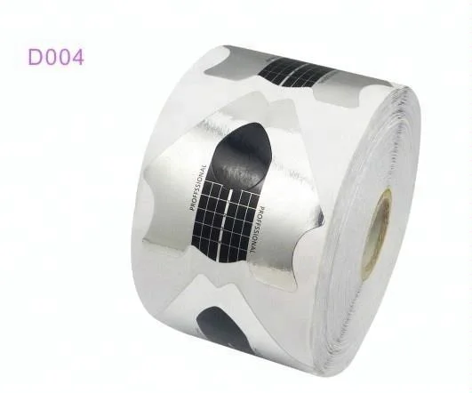 По индивидуальному заказу 500 шт./рулон 200 г бумага Extension многоразовые алюминиевые ПВХ бумаги сильный клей двойные толстые голографический лак для ногтей формы