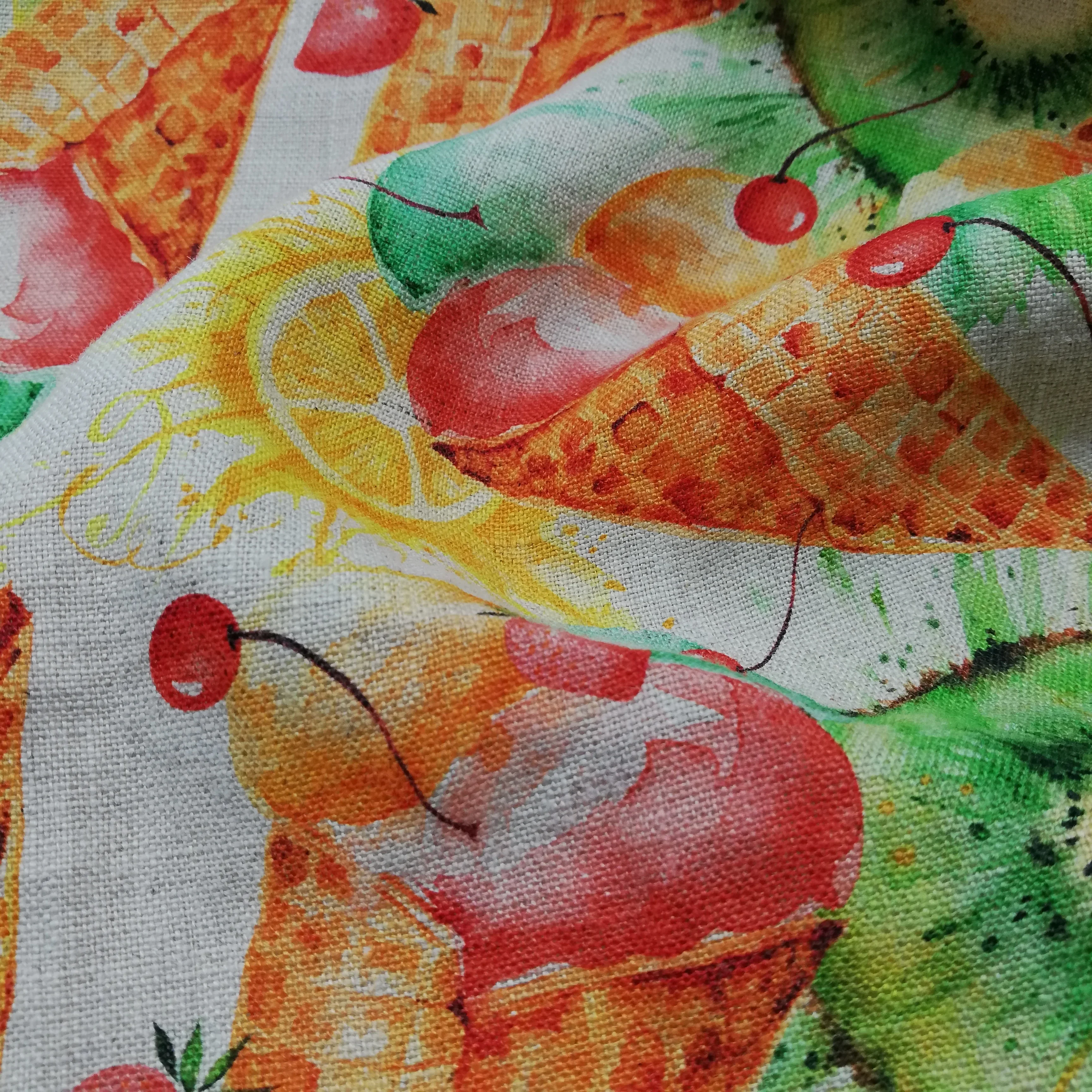 Wholesale Custom Printed 100% Linen Fabric for Tablecloth Dress Shirt