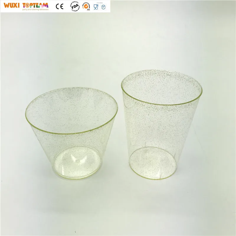 Fancy Gold Glitter Plastic Cup