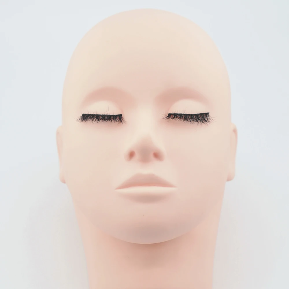 
Wholesale Training Mannequin Flat Head Practice Make Up Model Eyelash Extensions Closed Eyes lash Mannequin 