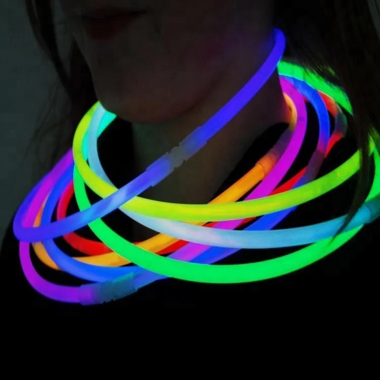 50pcs per tube glow necklace 22 inch glow in the dark necklace glow stick necklace party
