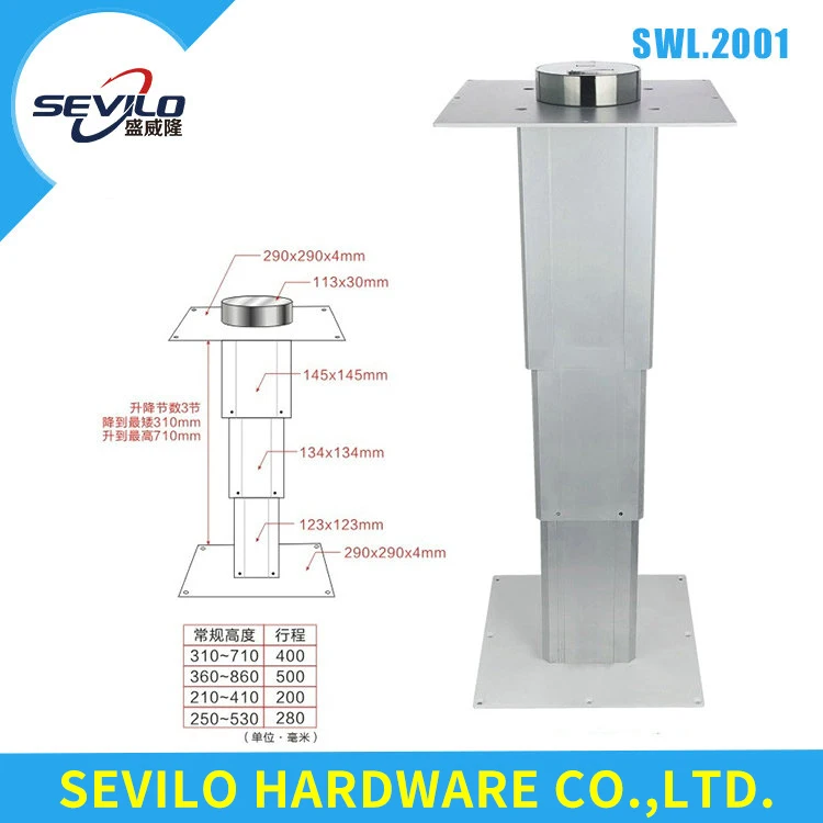 Height Adjustment Households Table Tatami Lift Desk Manual Aluminium Alloy Modern Metal Dining Table Legs Furniture Leg Steady