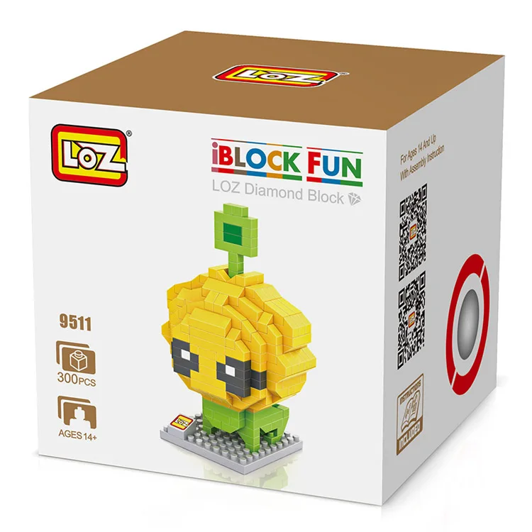 LOZ letters small yellow green color baby construction kits building plastic block toy