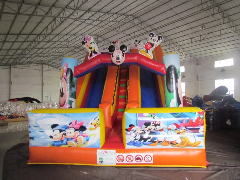 Attractive Frozen Inflatable Bouncy Castle With Slide Combo Frozen Bounce House For Children