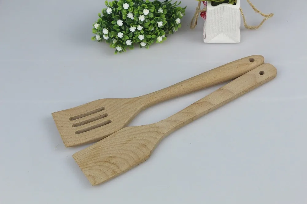 Custom Japanese Wooden Spoon With Holes Wooden Kitchen Utensils