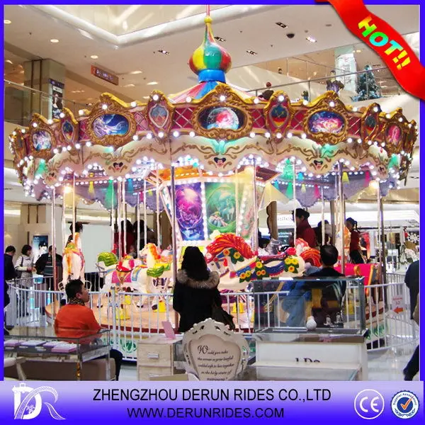 
Video Available!!! Derun Rides fiberglass amusement park carousel horses for sale 