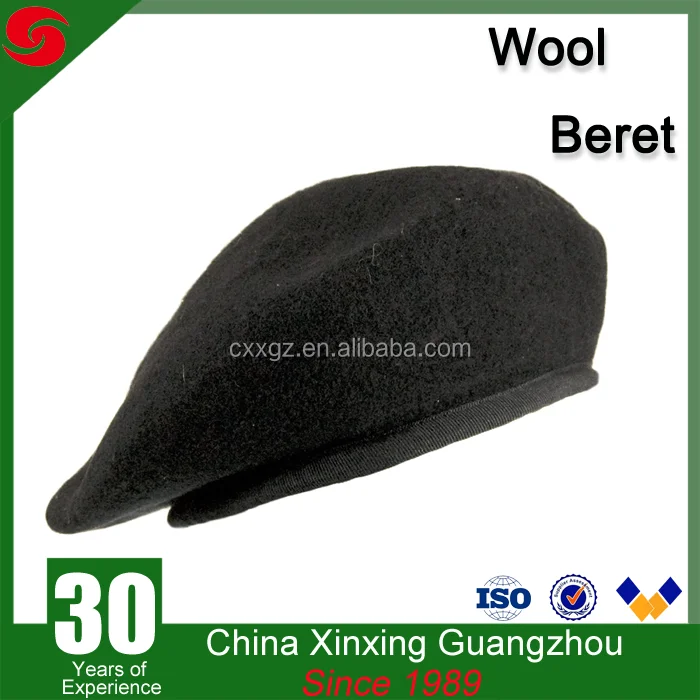 
Wholesale 70-85 grams 100 % Wool Men Custom Army Military Beret 