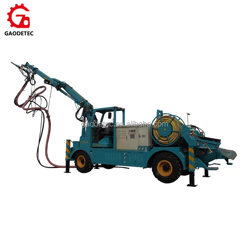 HSC-2515 tunnel construction used robotic telescopic concrete spray system with shotcrete arm