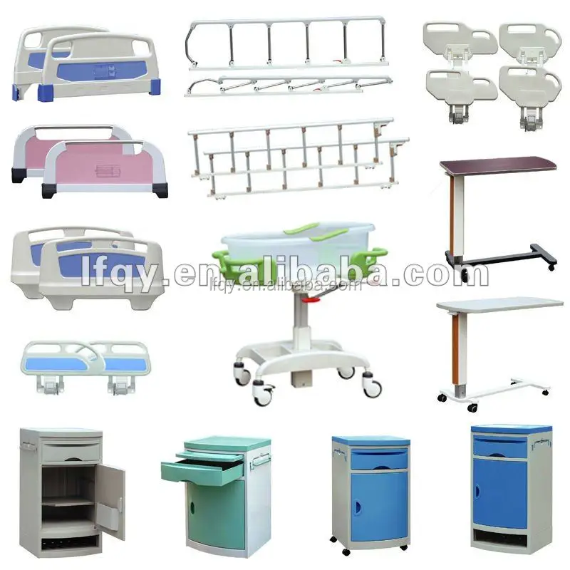 ABS medical Bedside Cabinets With Dining Table Board